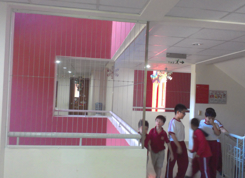 Lắp đặt lưới an toàn ban công cho trường học tại Bắc Ninh